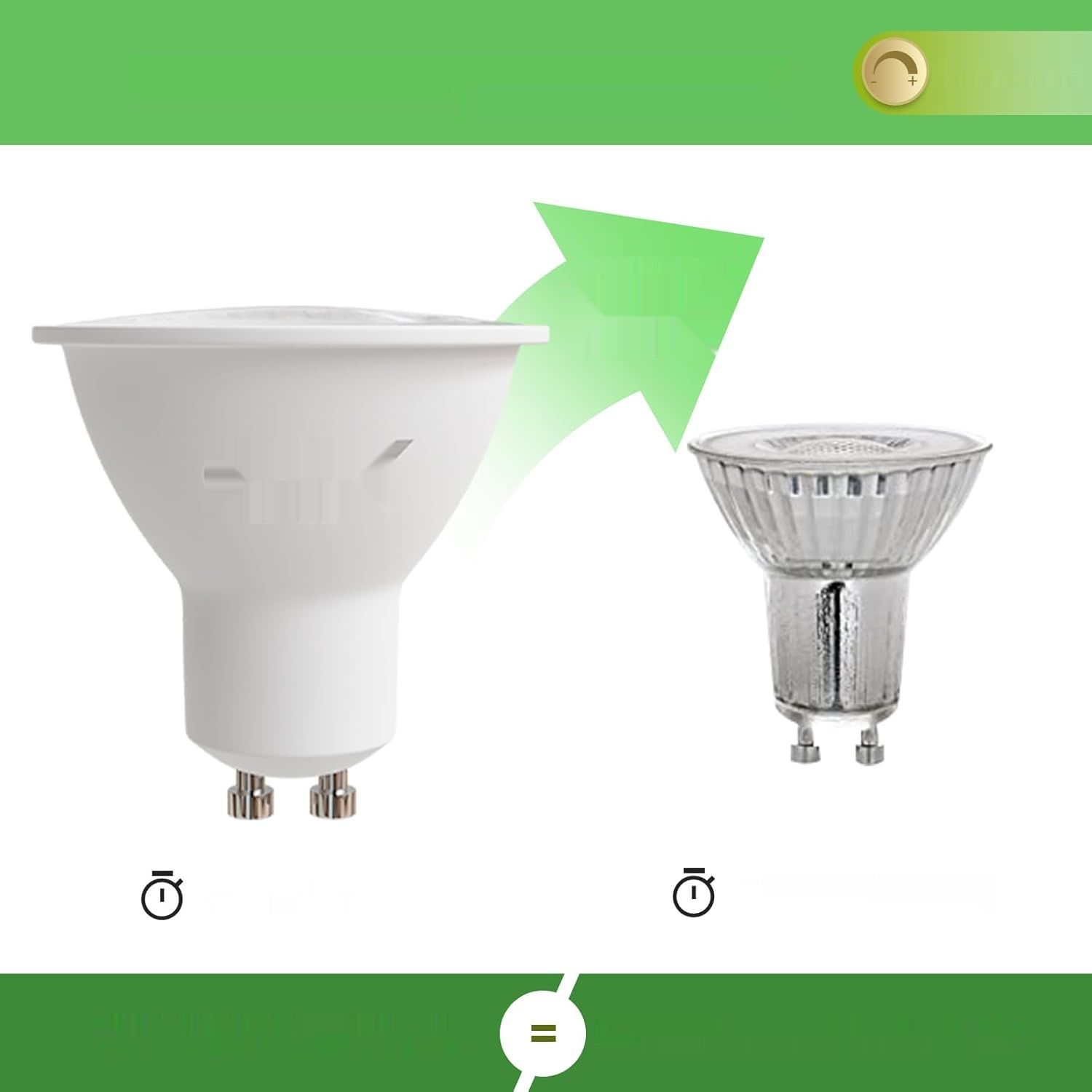 GY Żarówka LED GU10 ściemnialna 4,9 W 780 lm, 3000 K ciepła biel, kąt鲜