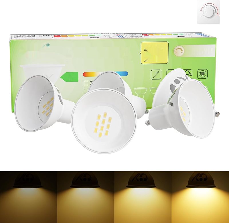 GY Żarówka LED GU10 ściemnialna 4,9 W 780 lm, 3000 K ciepła biel, kąt鲜