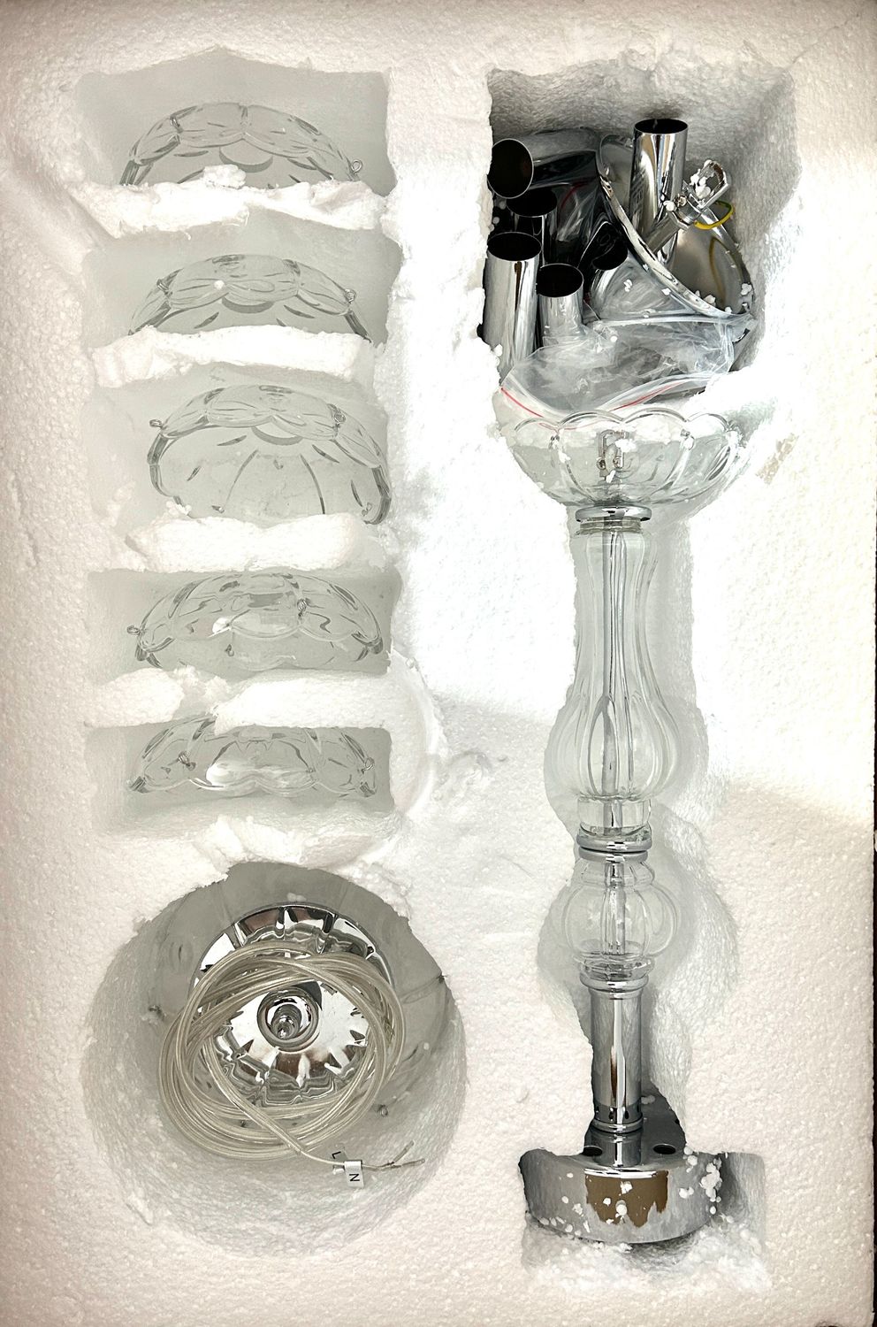 Żyrandol kryształowy Maria Theresa A1A9, 6‑ramienny, chrom, kryształ K9