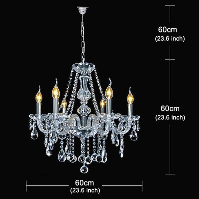 Żyrandol kryształowy Maria Theresa A1A9, 6‑ramienny, chrom, kryształ K9