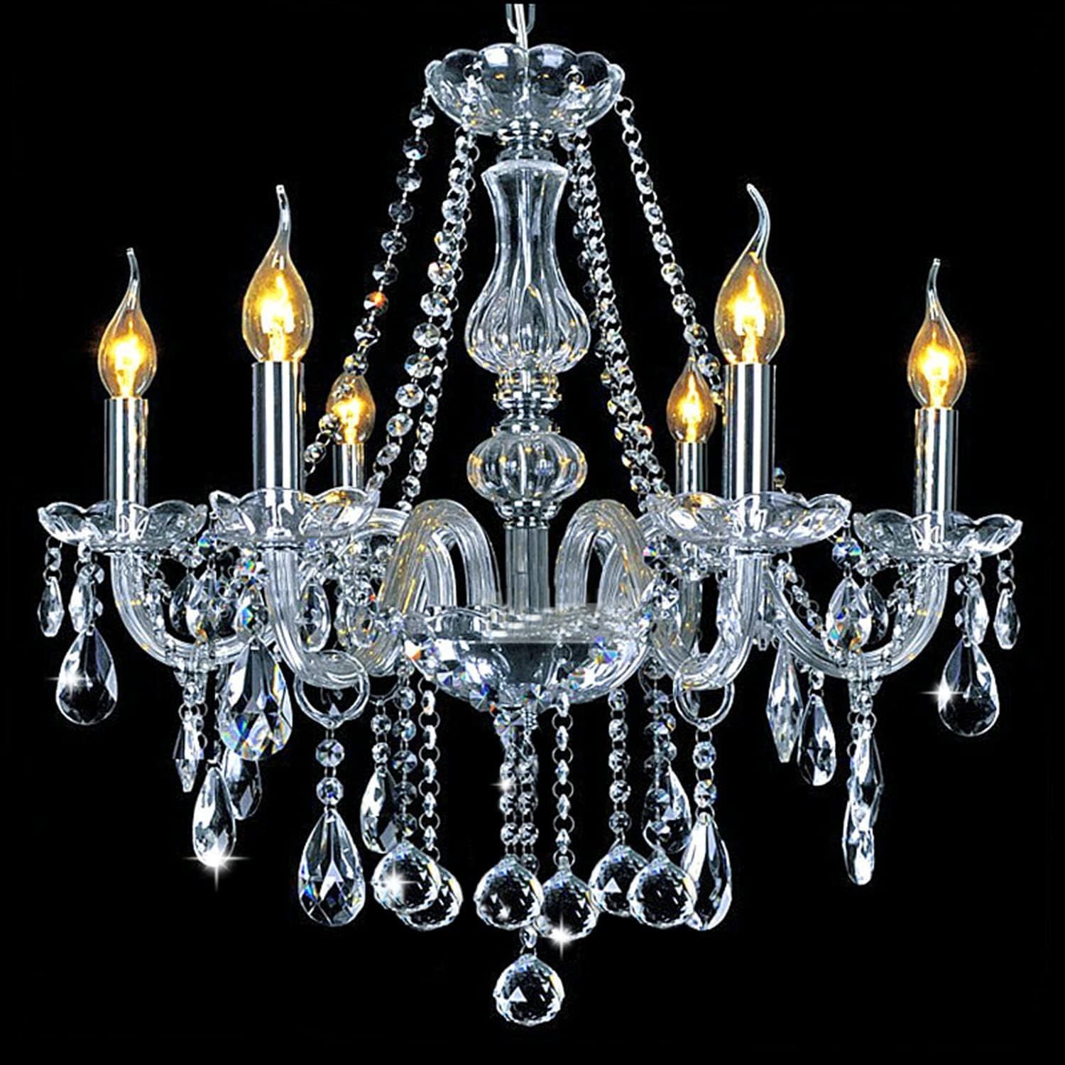 Żyrandol kryształowy Maria Theresa A1A9, 6‑ramienny, chrom, kryształ K9