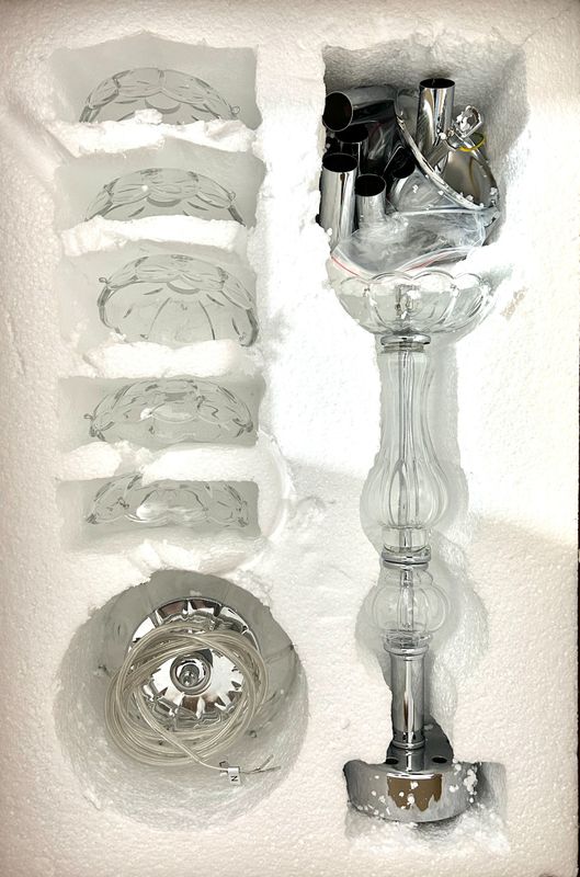 Żyrandol kryształowy Maria Theresa A1A9, 6‑ramienny, chrom, kryształ K9