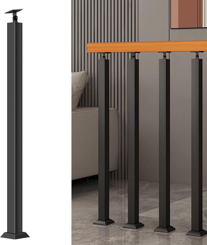 Kwadratowy słupek balustrady schodowej cvter z regulowanym uchwytem 270°