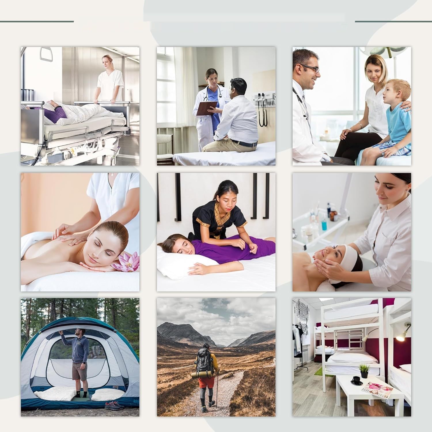 60 szt. jednorazowych prześcieradeł 80x180 cm, pokrowiec na łóżko