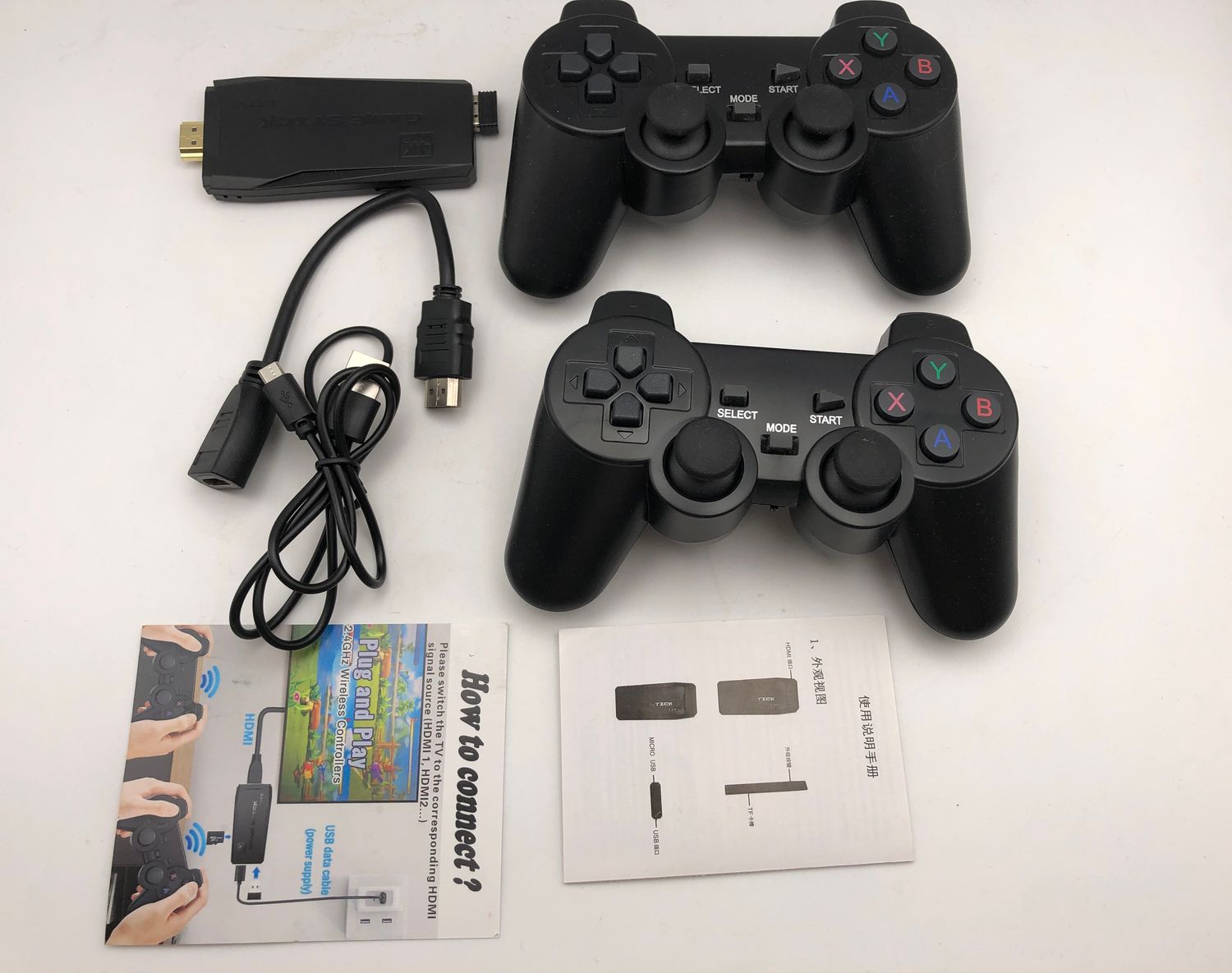 Retro Console Game Stick – konsola do gier z 2 padami, ponad 21 700 gier, wersja domowa