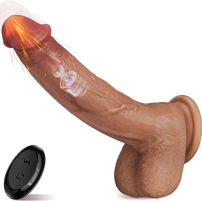 Wibrator dildo z funkcją posuwu, duży XXL sztuczny penis dla kobiet i