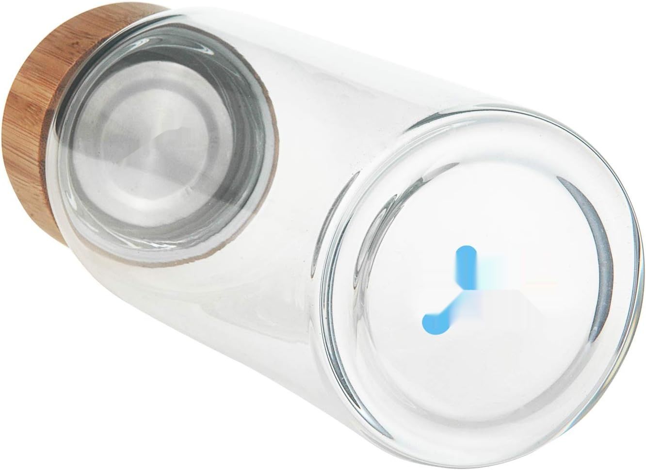 ZMIENICZ FOTO CZARNY!!!!!!!! Szklana butelka na wodę z borokrzemianowego szkła, szklany bidon z ne­