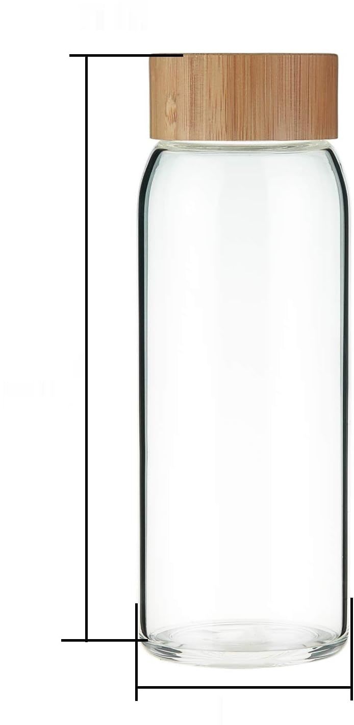 ZMIENICZ FOTO CZARNY!!!!!!!! Szklana butelka na wodę z borokrzemianowego szkła, szklany bidon z ne­