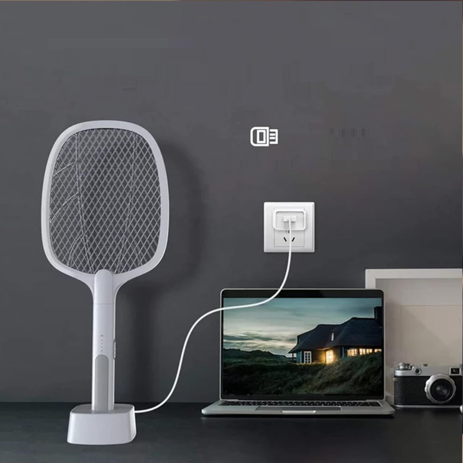 Elektryczna łapka na muchy USB, bezprzewodowa ładowalna lampa UV, pułp