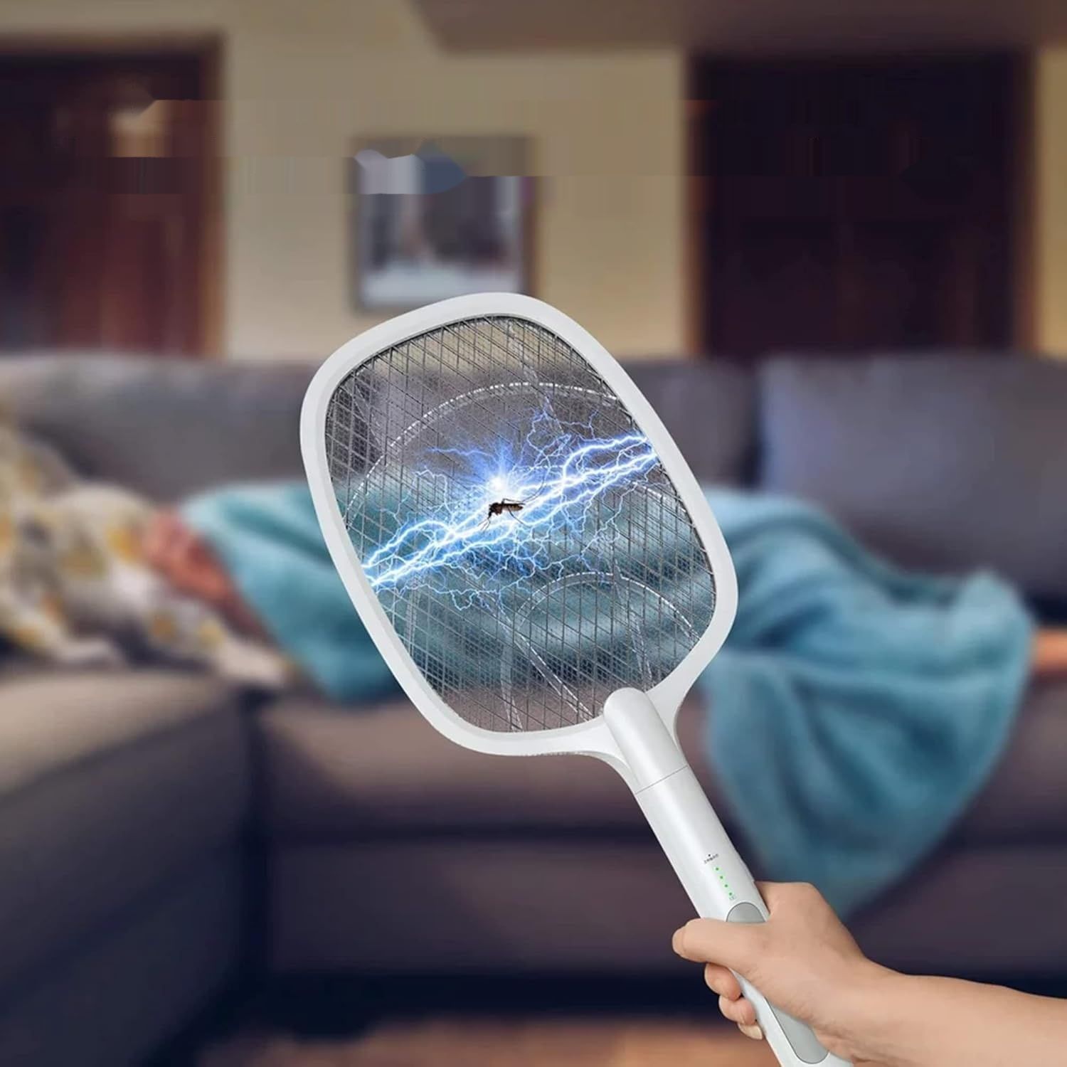 Elektryczna łapka na muchy USB, bezprzewodowa ładowalna lampa UV, pułp