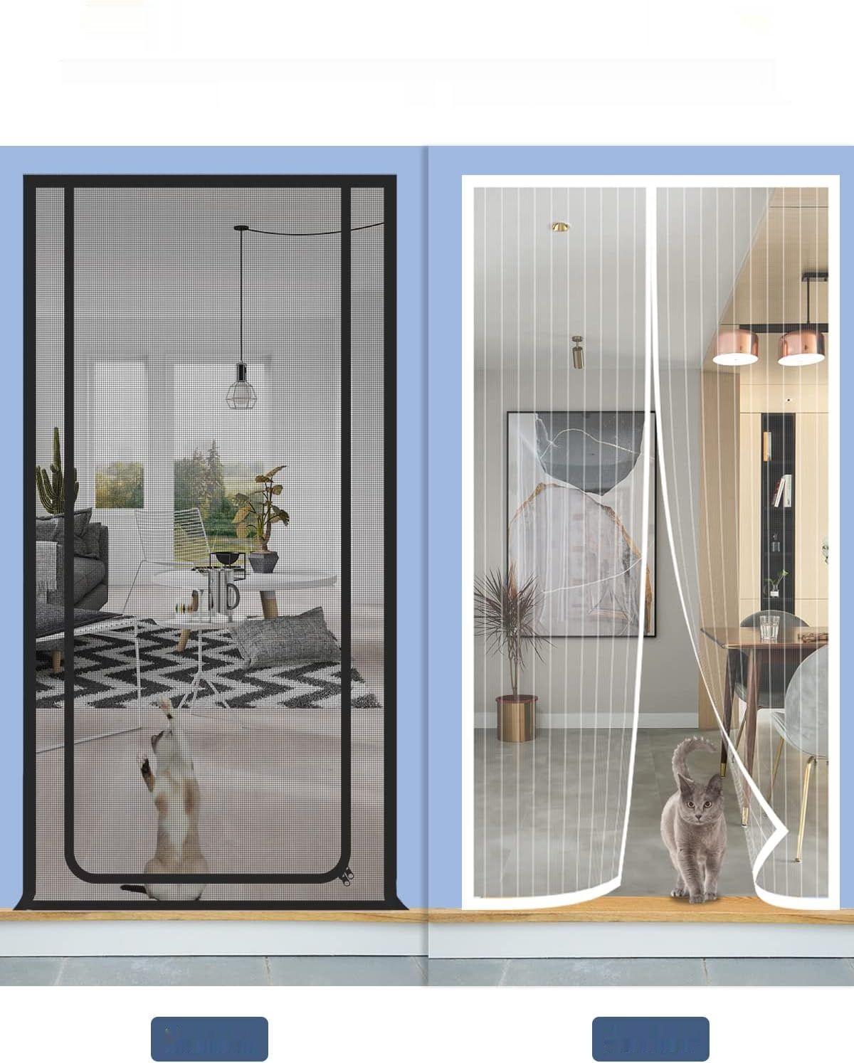 Moskitiera drzwiowa dla kotów – siatka na balkon, drzwiowa moskitiera