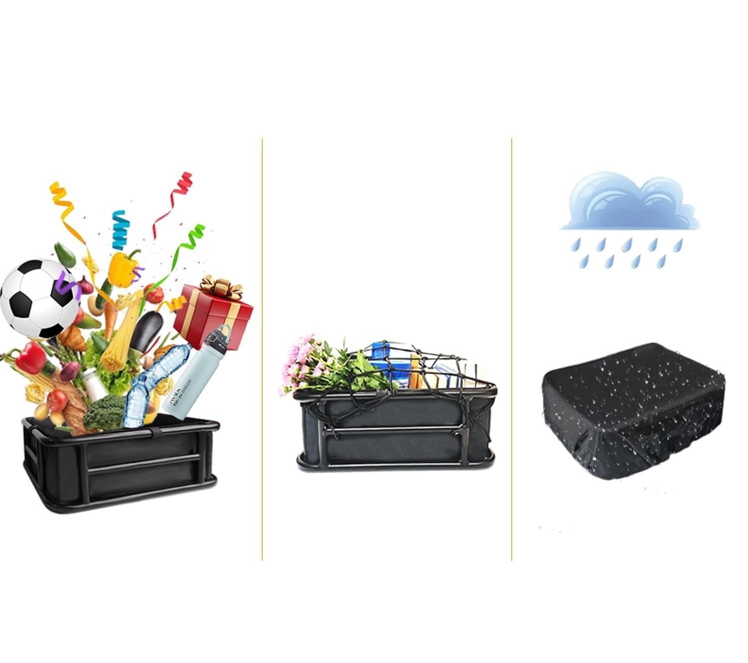 Kosz rowerowy tylny, duży metalowy kosz na bagażnik 20 l