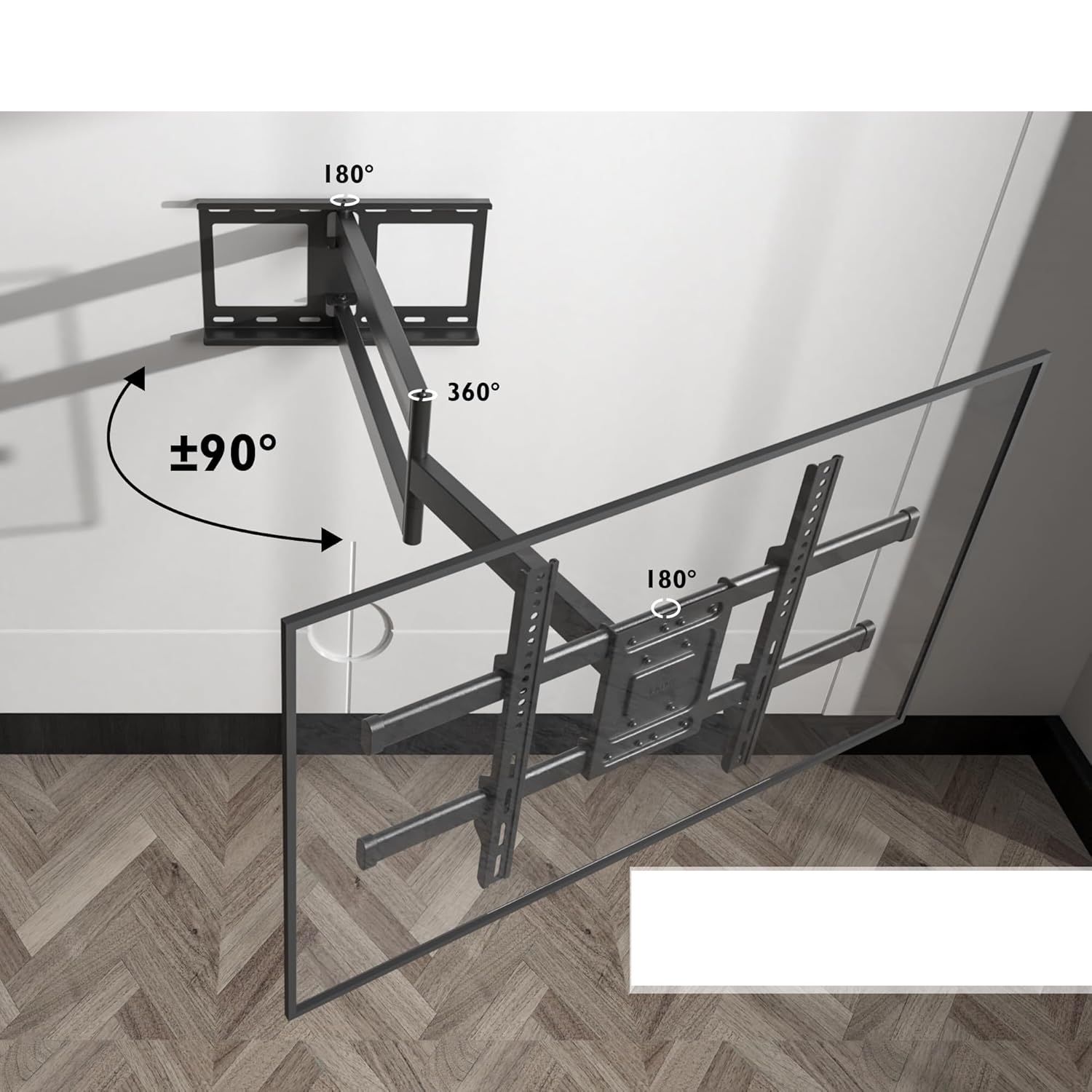 BONTEC CT139M – ścienny uchwyt TV z ekstra długim ramieniem 1040 mm (32–75")