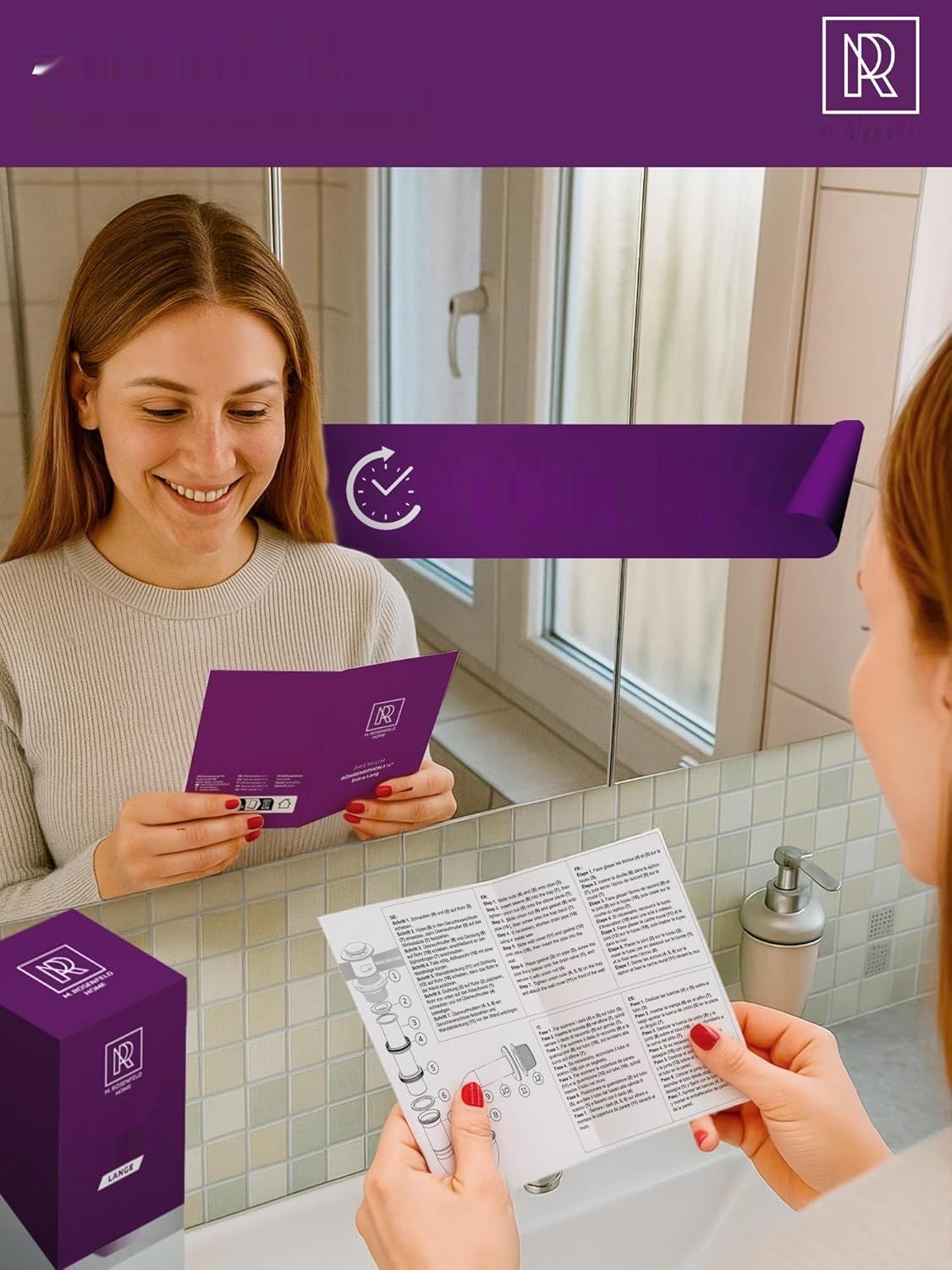 Syfon do umywalki 1 1/4" rozmiar L – regulowany na wysokość syfon ruro