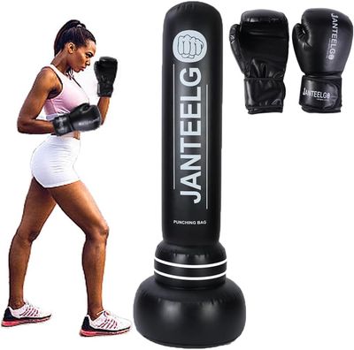 Boxsack Stehend JanTeelGO Upgrade 180 cm PVC z rękawicami PU