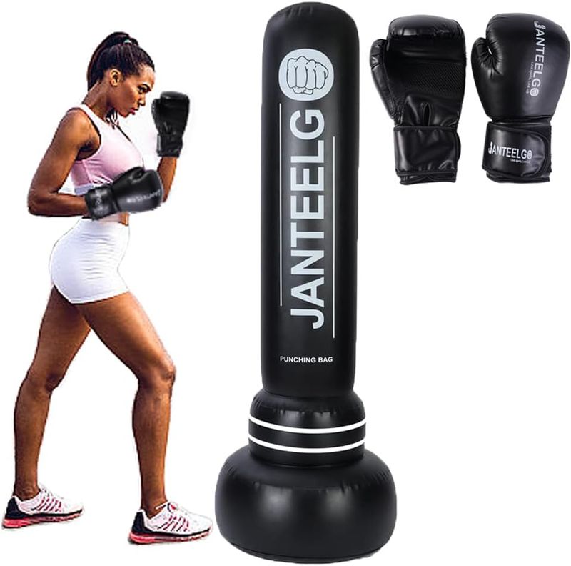 Boxsack Stehend JanTeelGO Upgrade 180 cm PVC z rękawicami PU