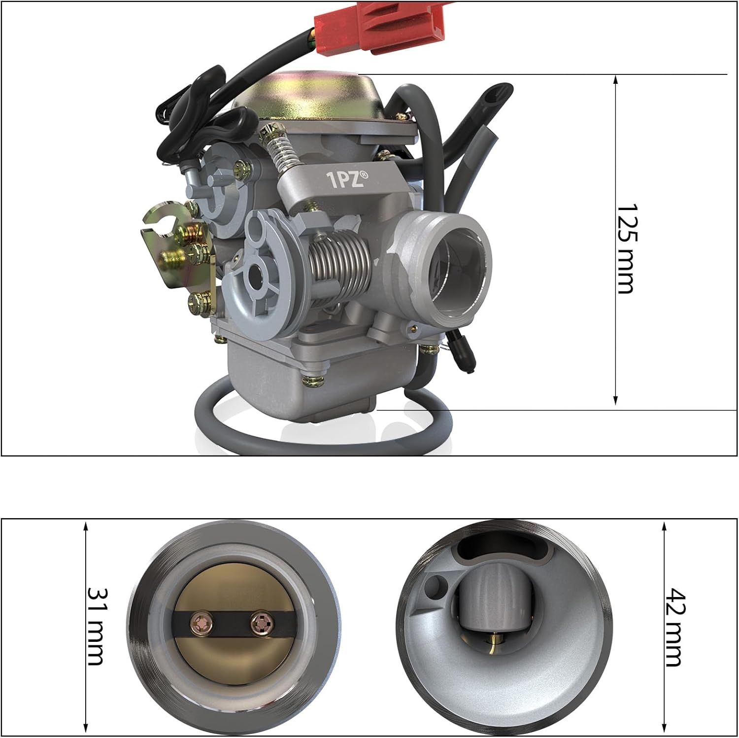 Carburator 1PZ F6C-P24 PD24J do silników GY6 125cc 150cc z zestawem kolektora dolotowego