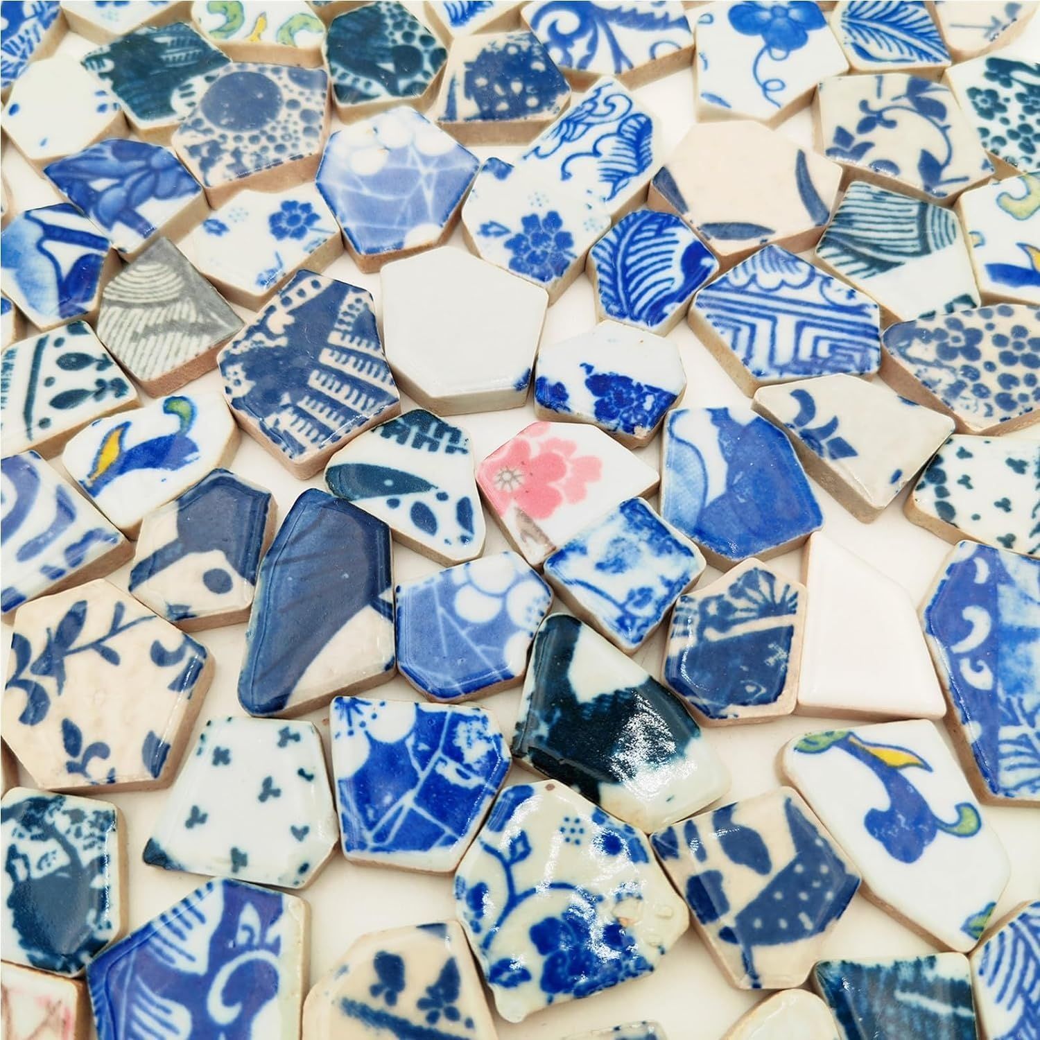 Mozaikowe płytki ceramiczne z porcelany 500 g do rękodzieła, kuchni, b