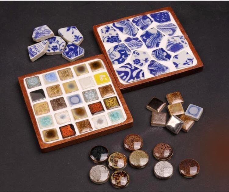 Mozaikowe płytki ceramiczne z porcelany 500 g do rękodzieła, kuchni, b