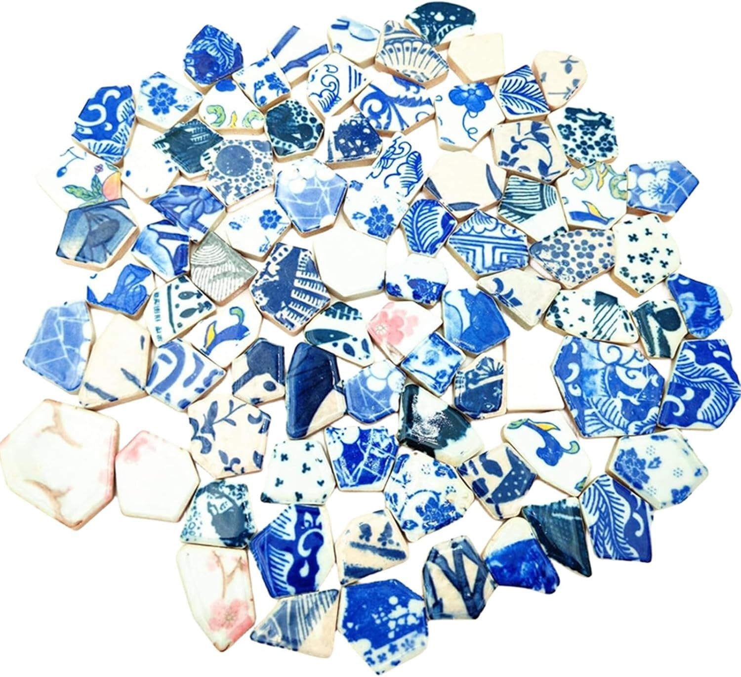 Mozaikowe płytki ceramiczne z porcelany 500 g do rękodzieła, kuchni, b