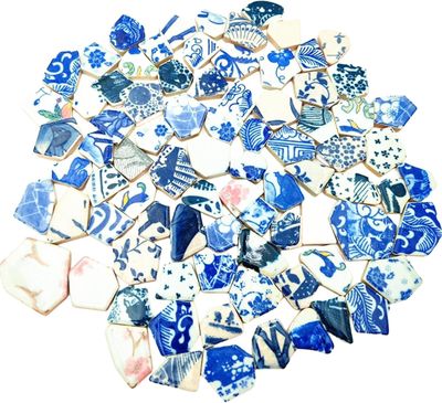 Mozaikowe płytki ceramiczne z porcelany 500 g do rękodzieła, kuchni, b