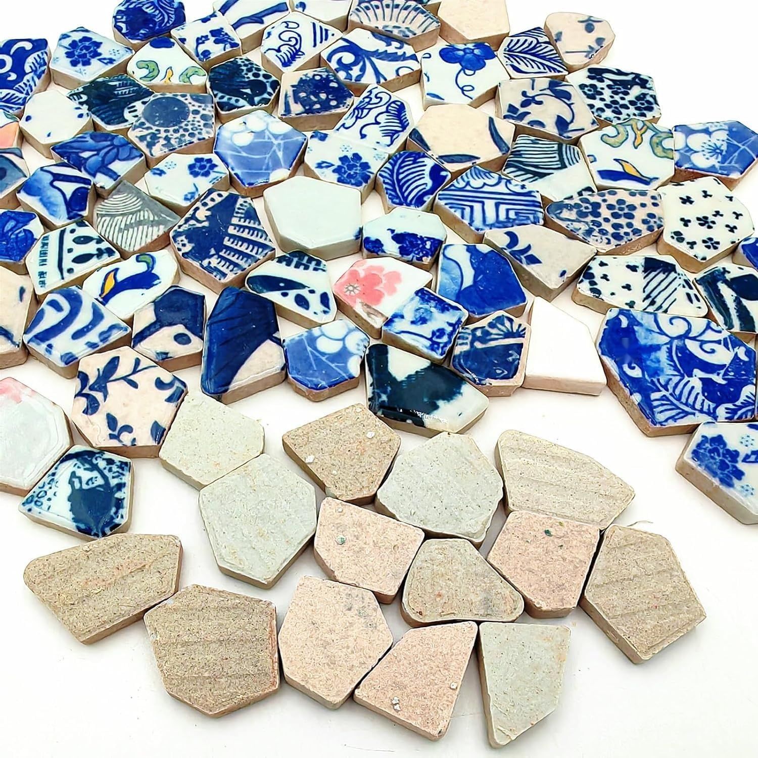 Mozaikowe płytki ceramiczne z porcelany 500 g do rękodzieła, kuchni, b