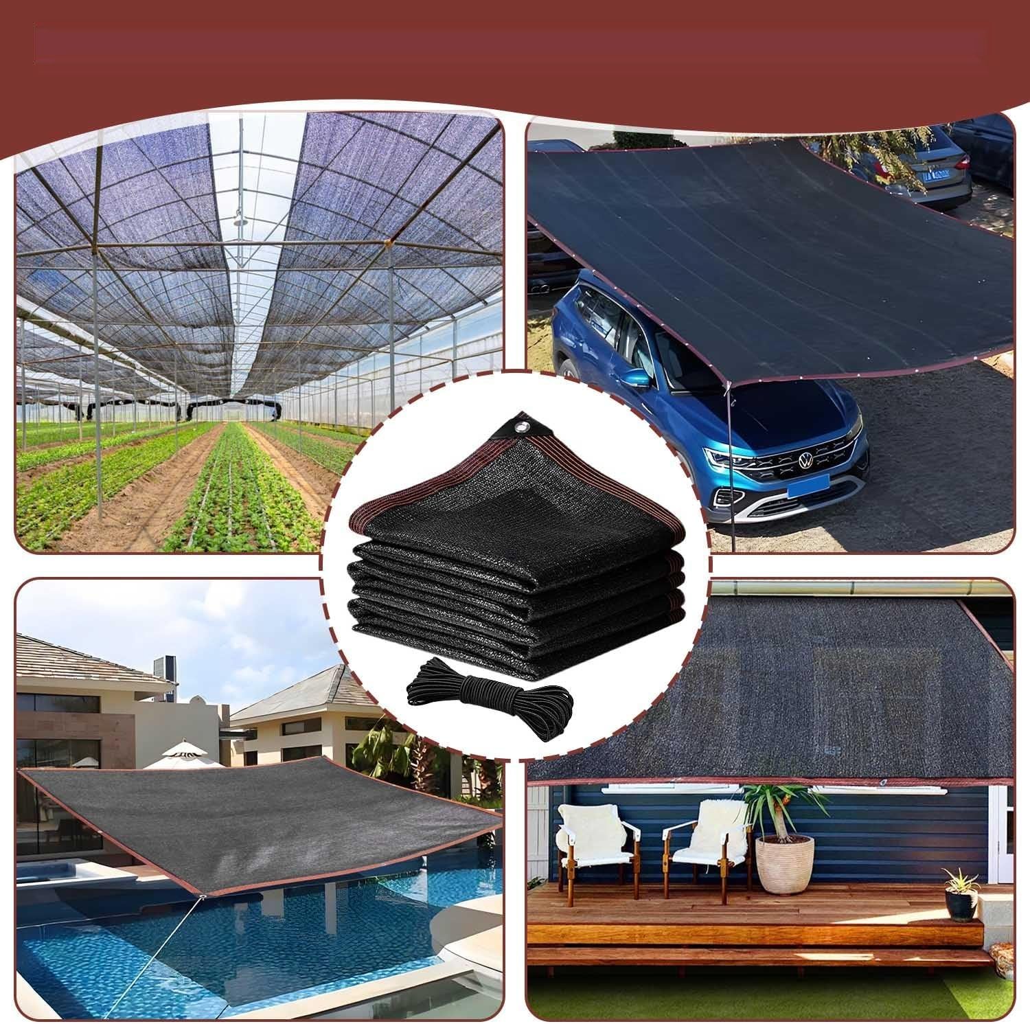 Schattennetz, siatka cieniująca 3x6 m z oczkami, siatka cieniująca o 8