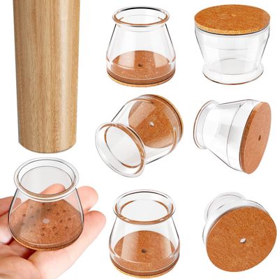 20 okrągłych silikonowych nakładek na krzesła, przezroczyste osłonki n