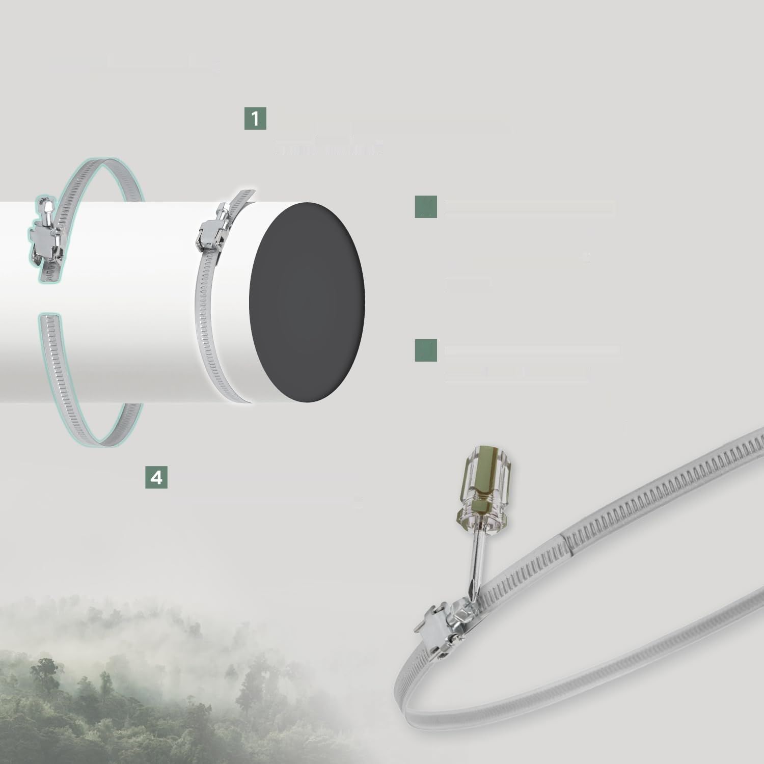 изменить карту на 10 штук 180   Vent Systems 250 mm – 5 sztuk – regulowane stalowe obejmy kanałowe zoc