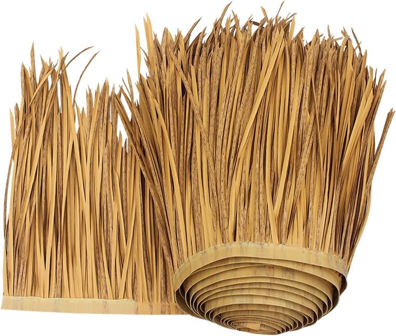 Syntetyczne panele dachowe z trawy palmowej 10 m, kolor słomy