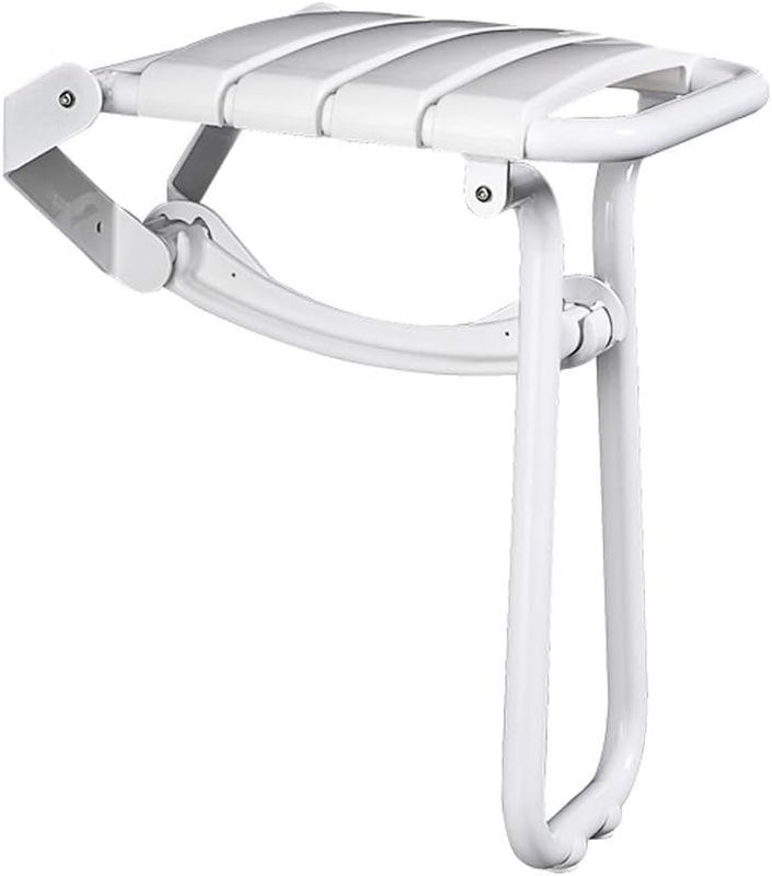 Składane siedzisko prysznicowe ścienne SJMDZZ, 200 kg, białe