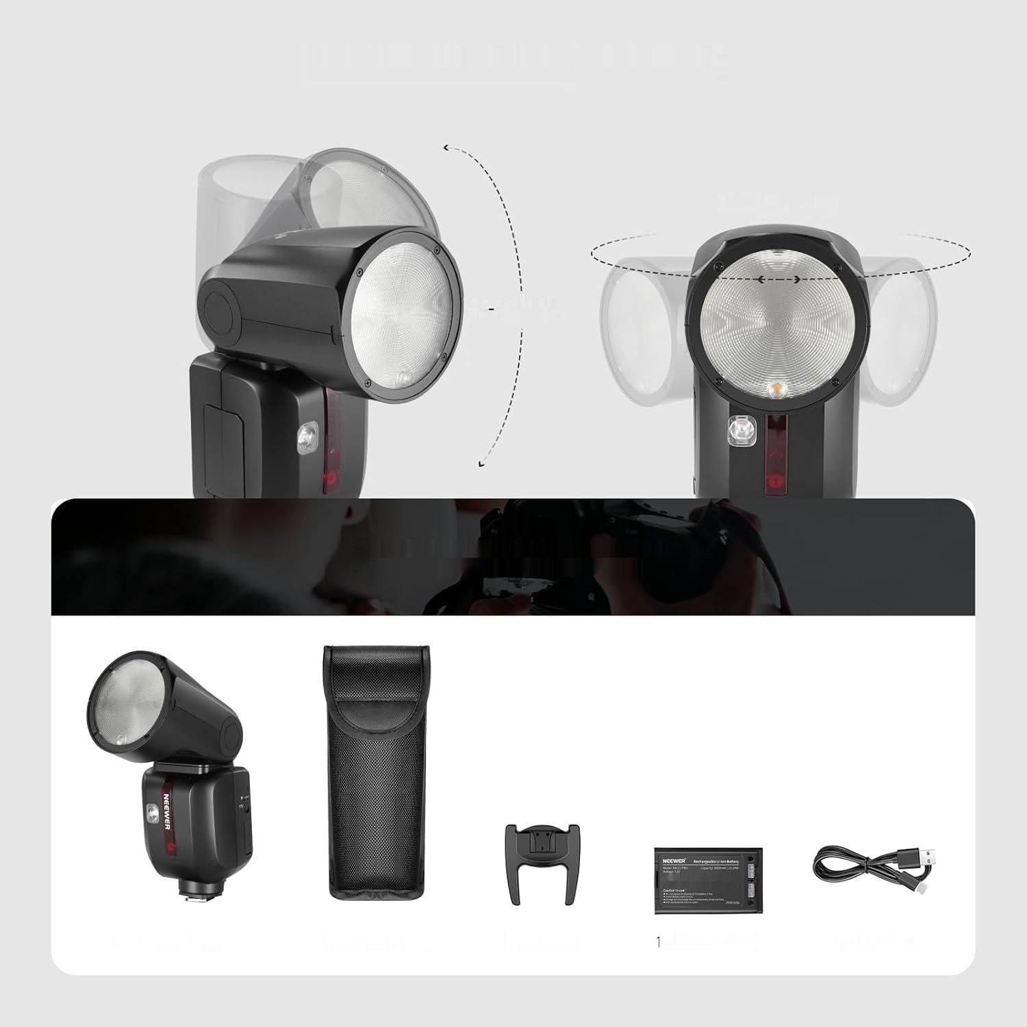 NEEWER Z2-N Flash Speedlite TTL z okrągłą głowicą do Nikon