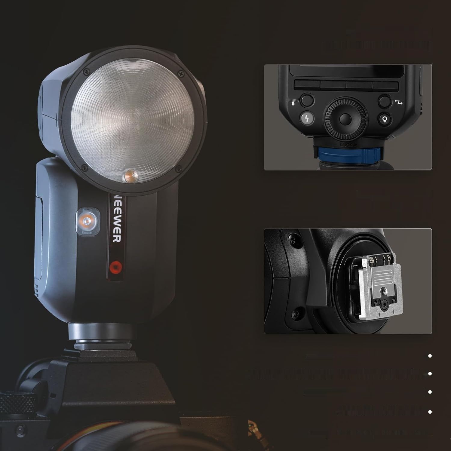 NEEWER Z2-S – lampa błyskowa TTL z okrągłą głowicą do aparatów Sony