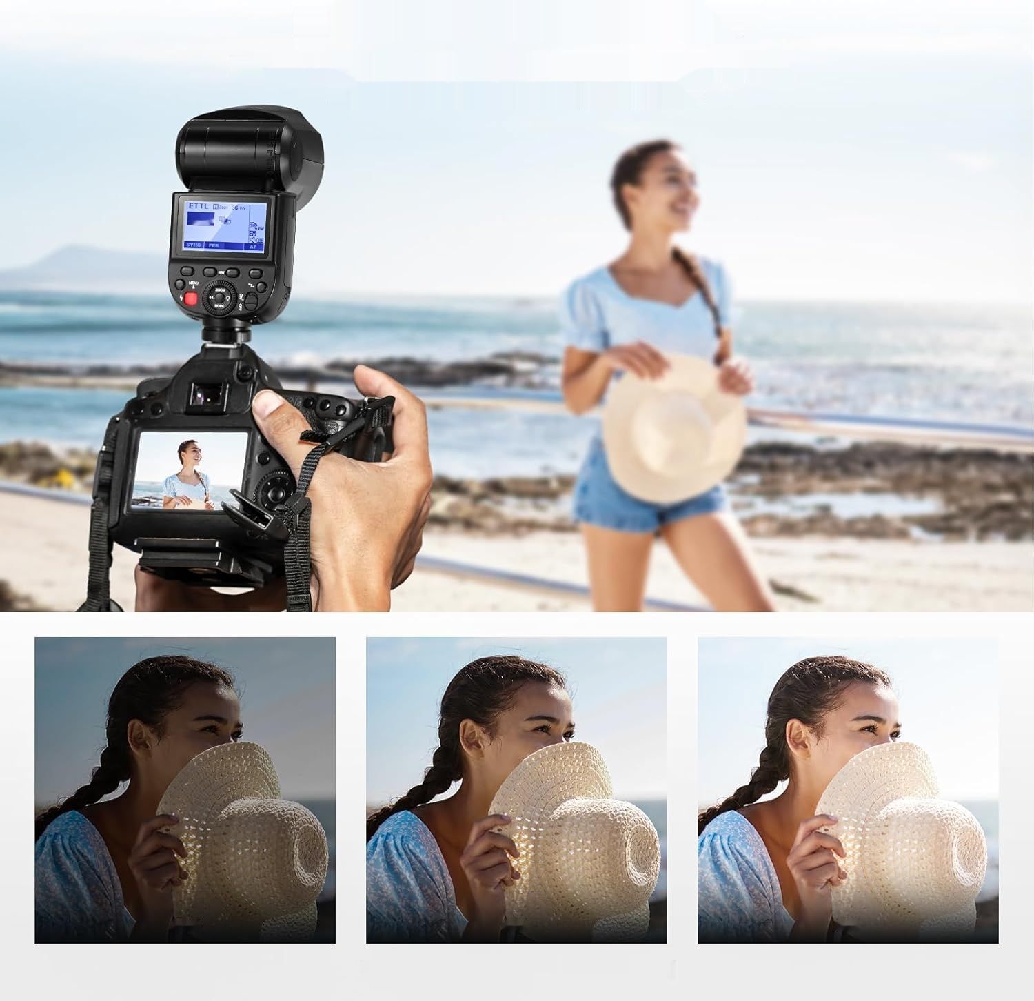 NEEWER Z1-C TTL Flash Speedlite z okrągłą głowicą do Canon