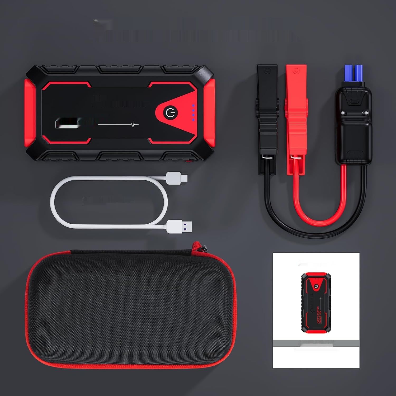 тут другой товар!!!!    Povasee Booster akumulatora samochodowego, 3000A rozrusznik akumulator