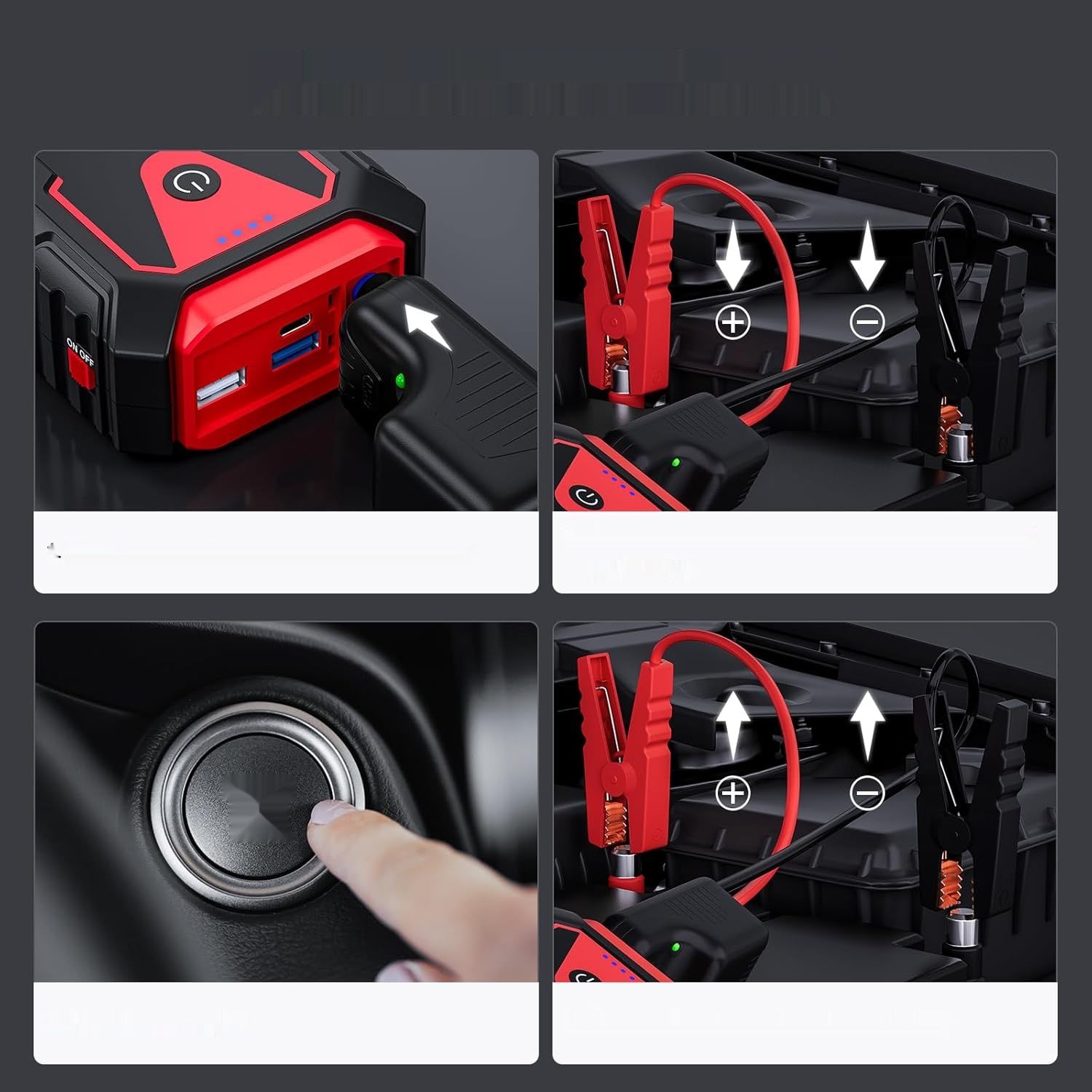 тут другой товар!!!!    Povasee Booster akumulatora samochodowego, 3000A rozrusznik akumulator