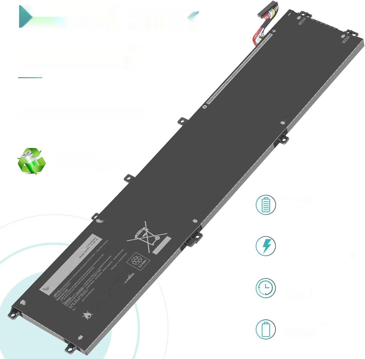 ASUNCELL 11,4V/97Wh 6GTPY Bateria do laptopa DELL XPS 15 9550 9560 957