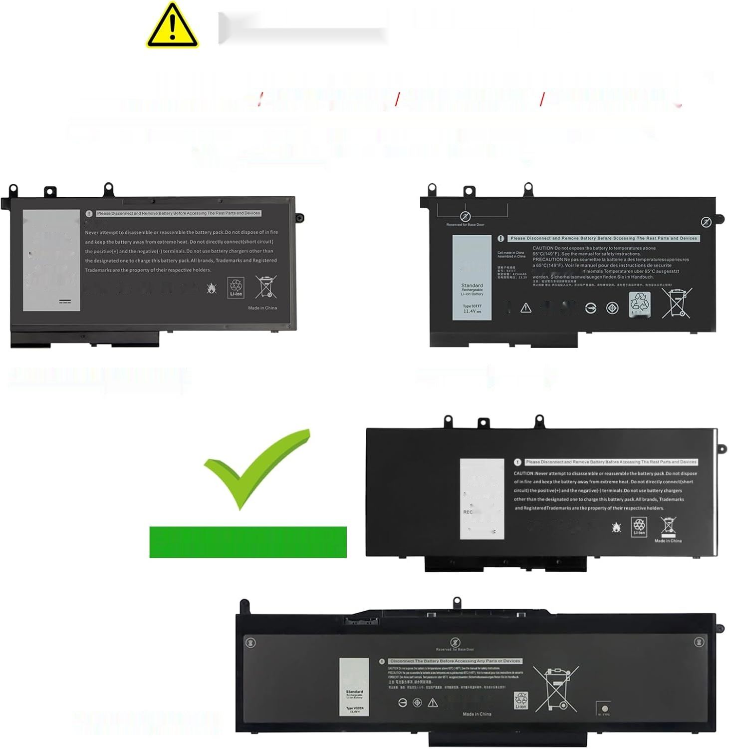 ASUNCELL 68Wh 8500mAh GJKNX Bateria do DELL Latitude 5480 5580 5280 28
