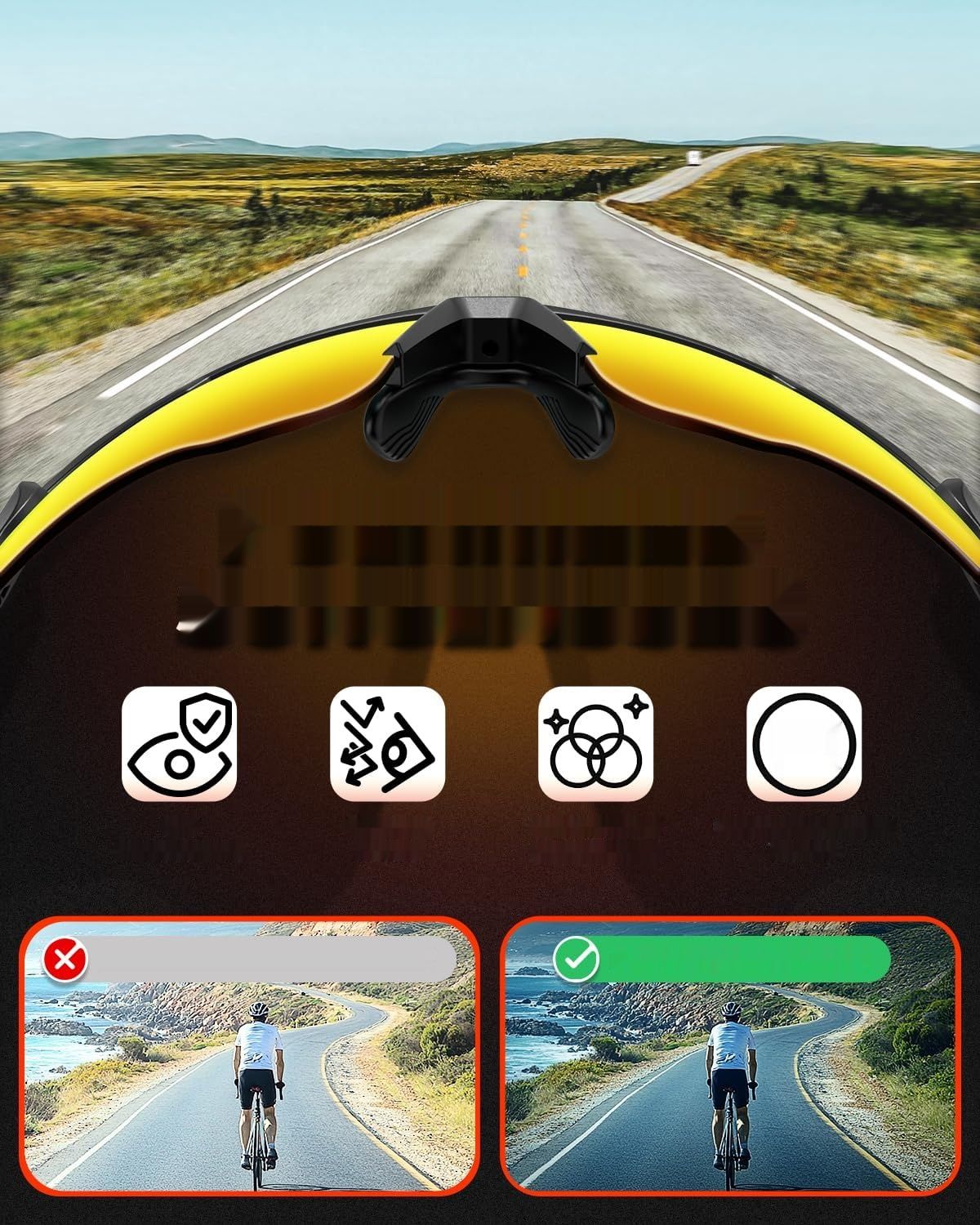 Victgoal okulary rowerowe z soczewkami polaryzowanymi, ochrona UV400,