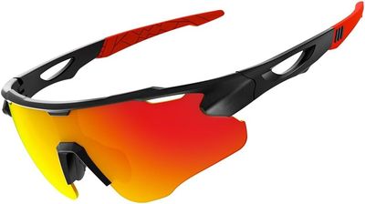 Victgoal okulary rowerowe z soczewkami polaryzowanymi, ochrona UV400,