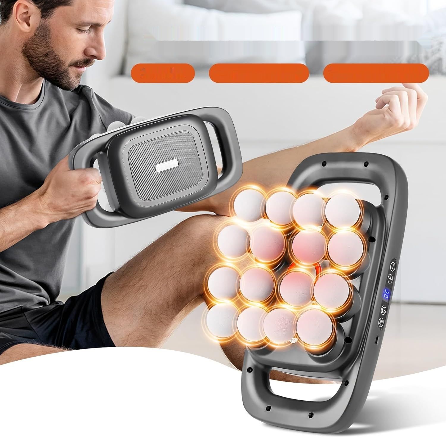 Pistolet do masażu z 16 głowicami, pistolet do masażu mięśni, masażer