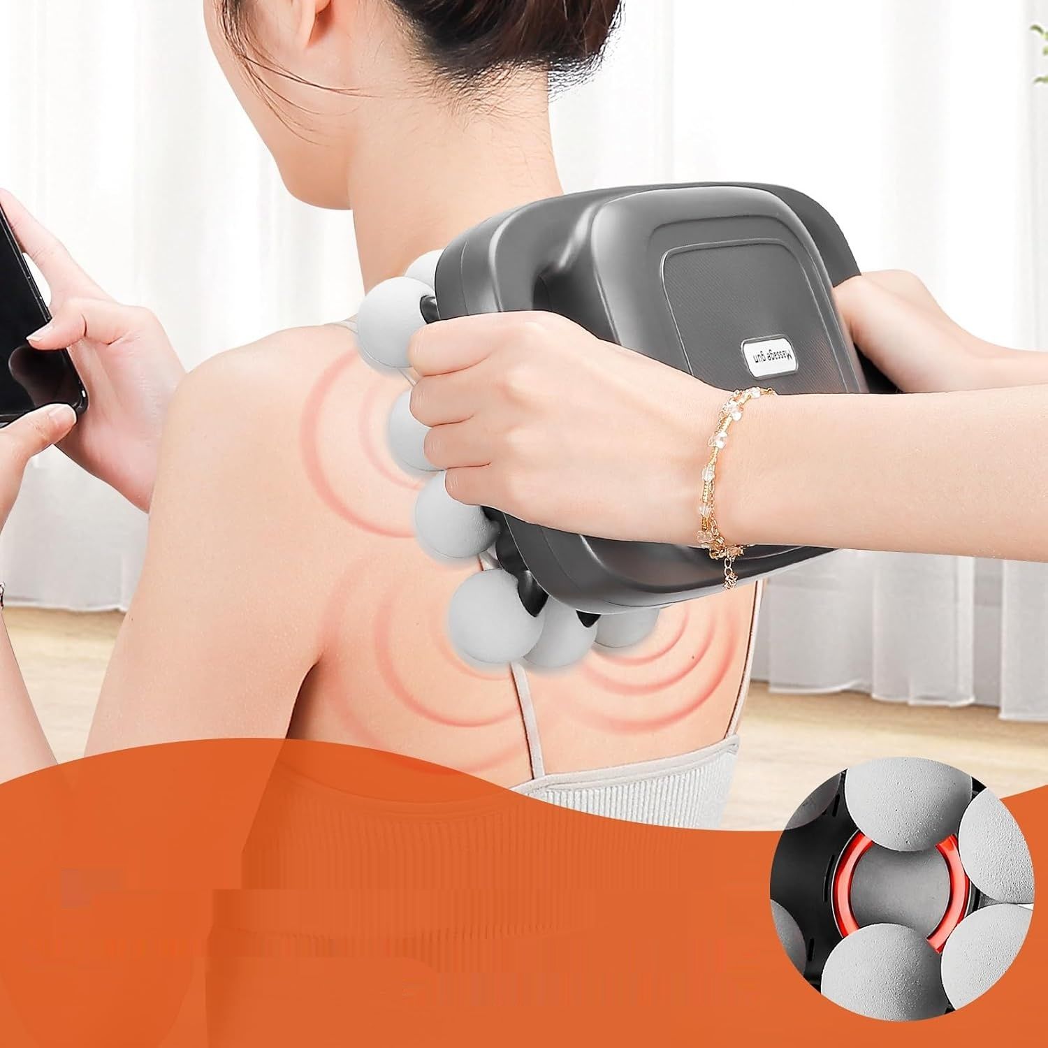 Pistolet do masażu z 16 głowicami, pistolet do masażu mięśni, masażer