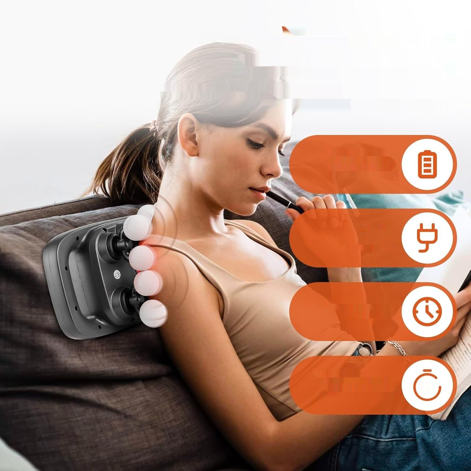 Pistolet do masażu z 16 głowicami, pistolet do masażu mięśni, masażer