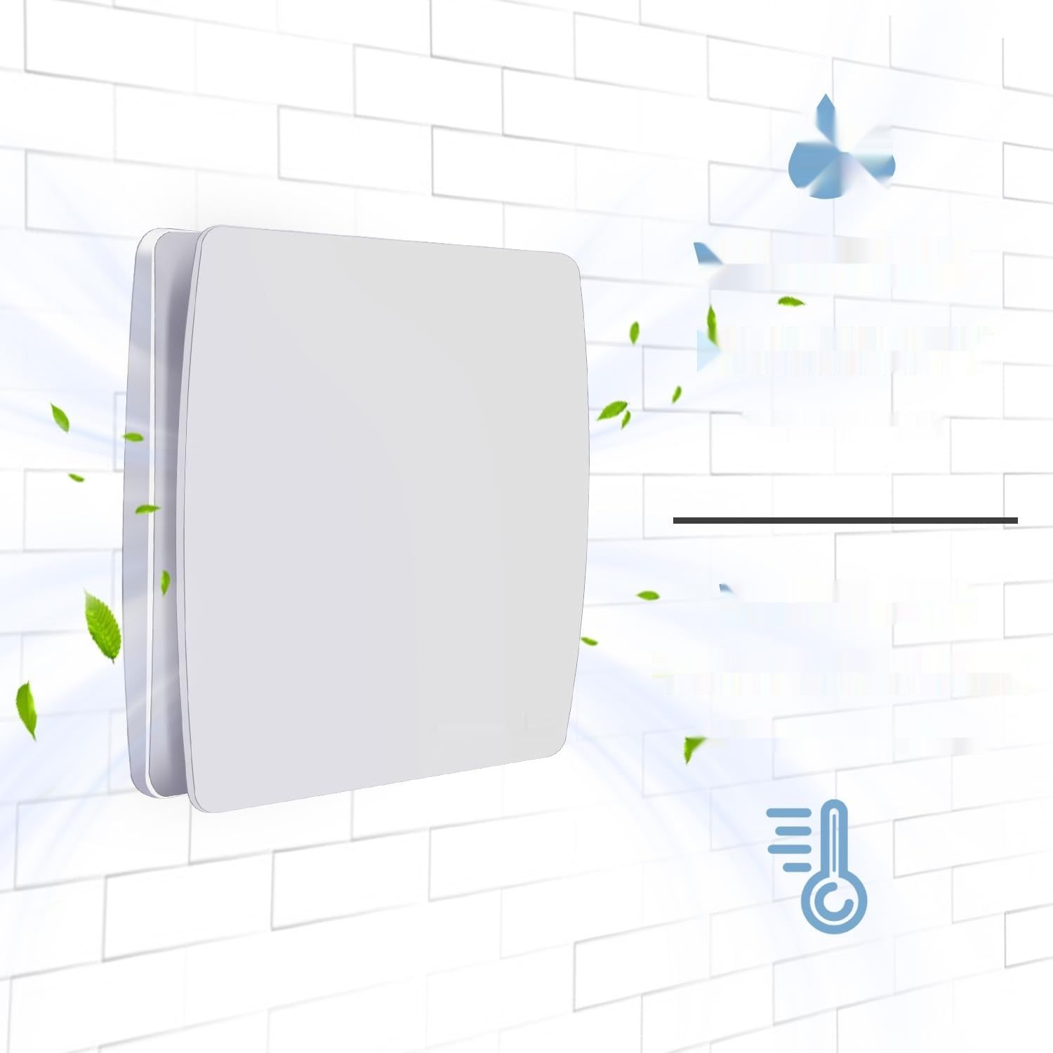 Wentylator łazienkowy 100 mm 108 m³/h, 12 W, cichy wyciąg, ściennywent