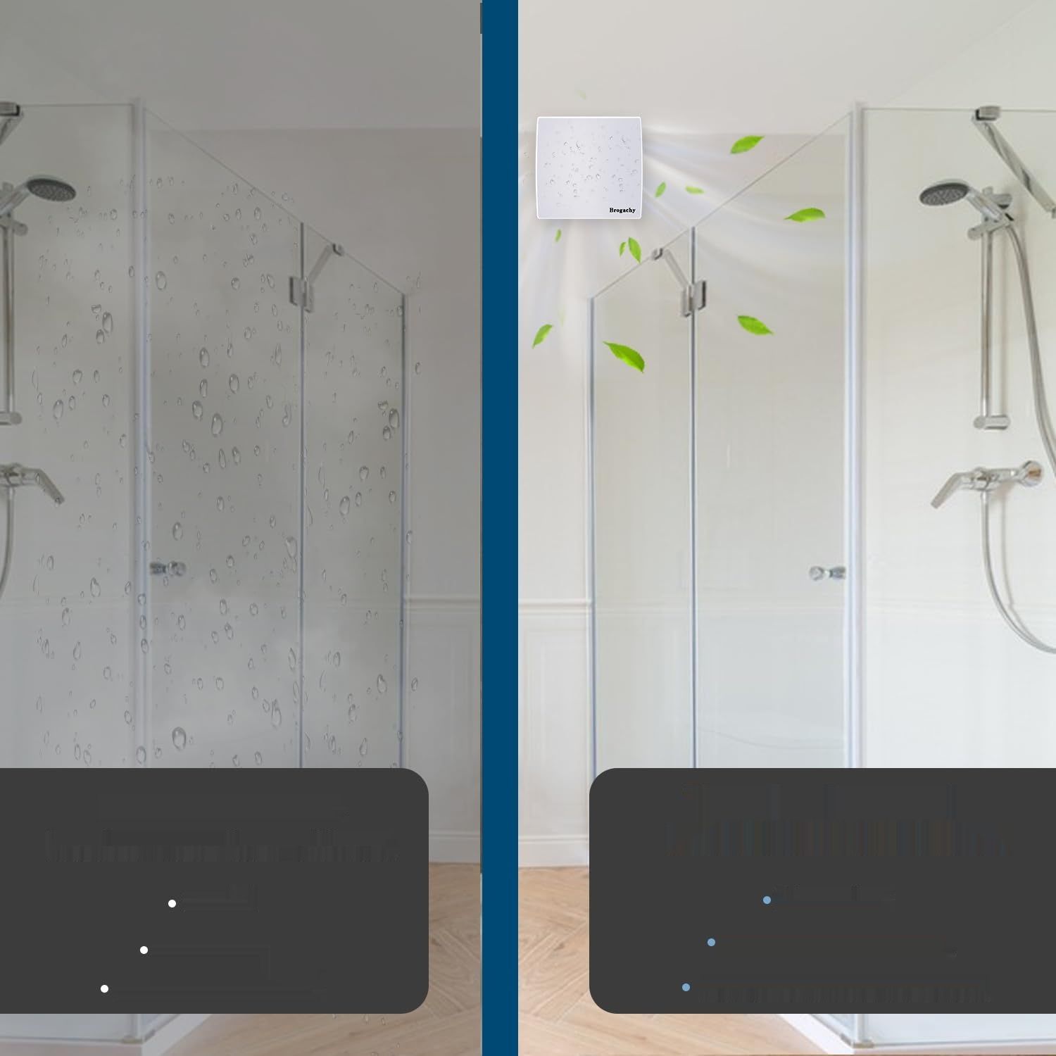 Wentylator łazienkowy 100 mm 108 m³/h, 12 W, cichy wyciąg, ściennywent