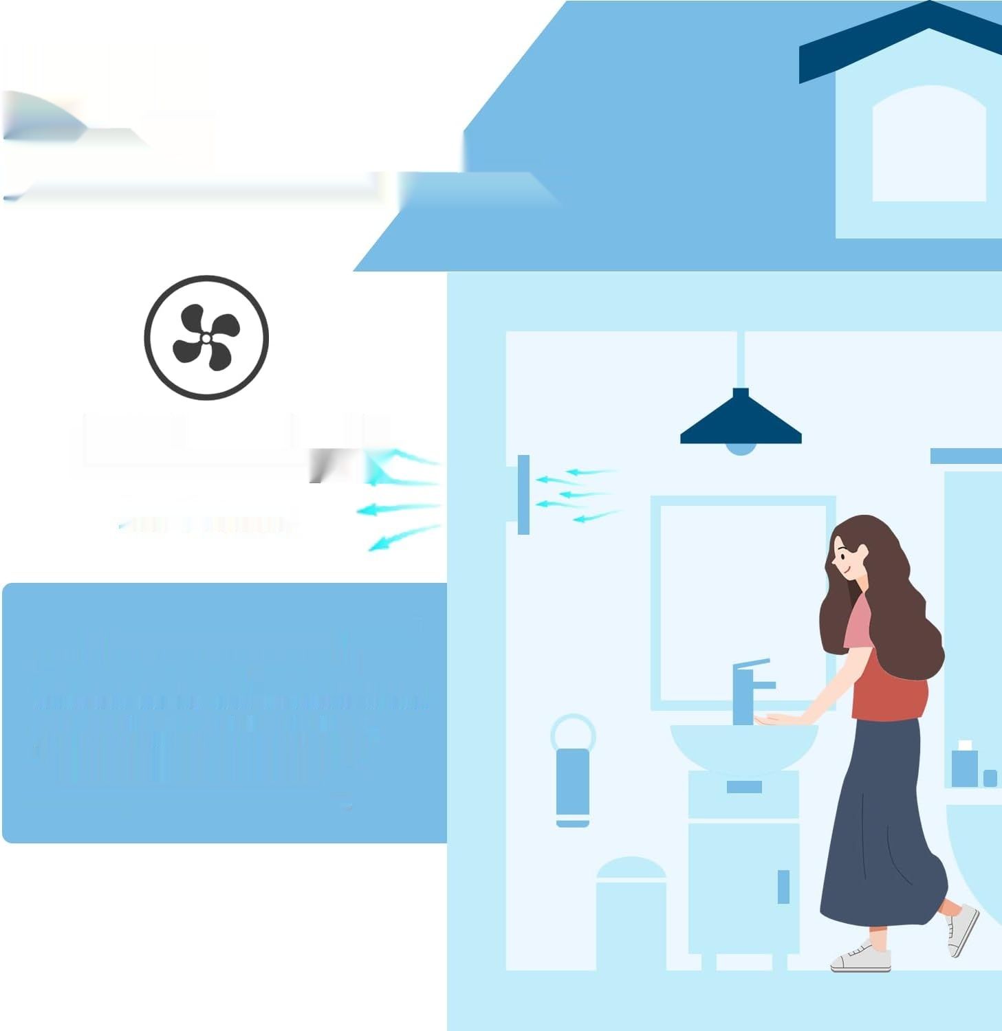 Wentylator łazienkowy 100 mm 108 m³/h, 12 W, cichy wyciąg, ściennywent