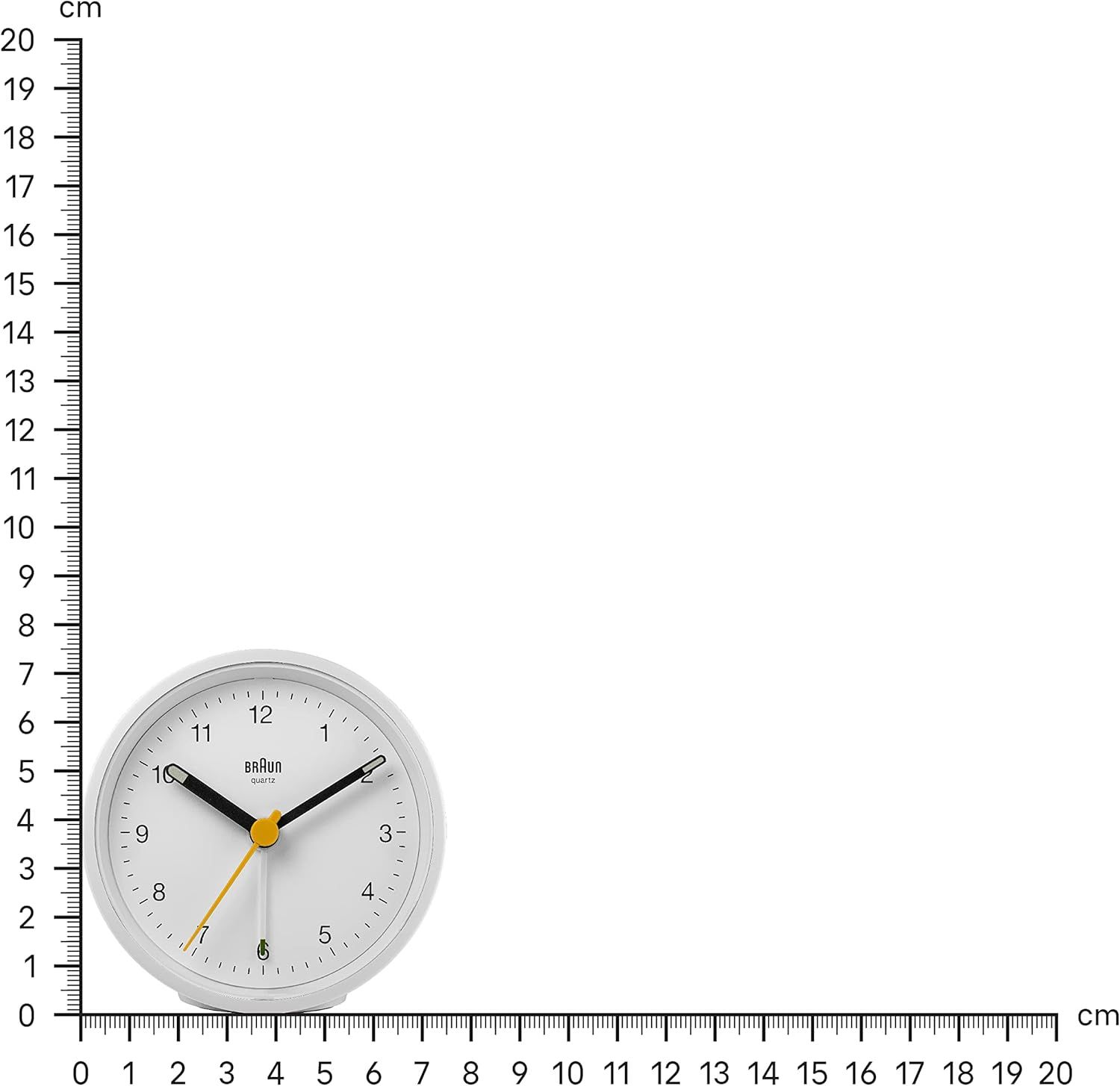 Budzik analogowy Braun BC12W z funkcją drzemki i podświetleniem