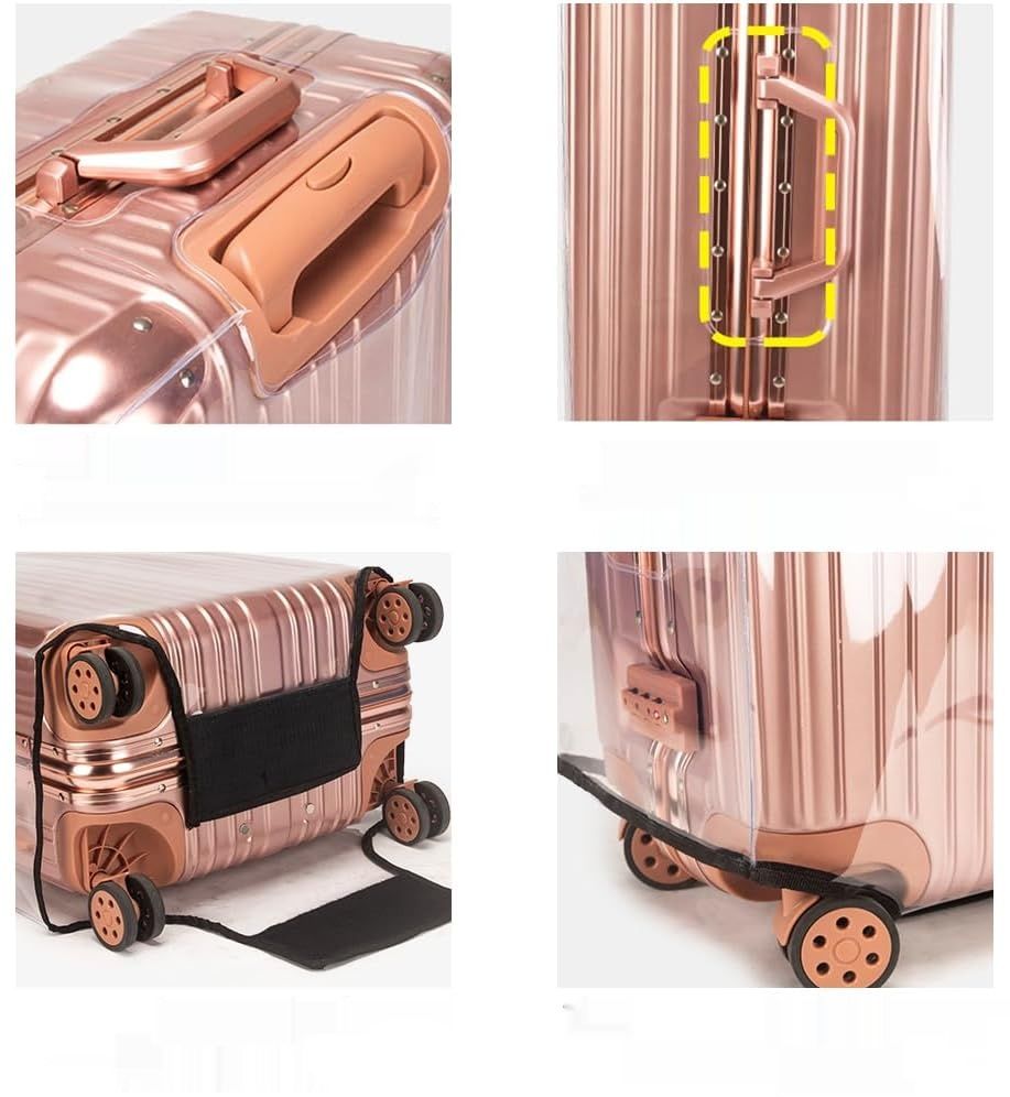 Veki Przezroczysta Osłona na Walizkę 20'' z Zamkiem Błyskawicznym (PVC, wodoodporna)