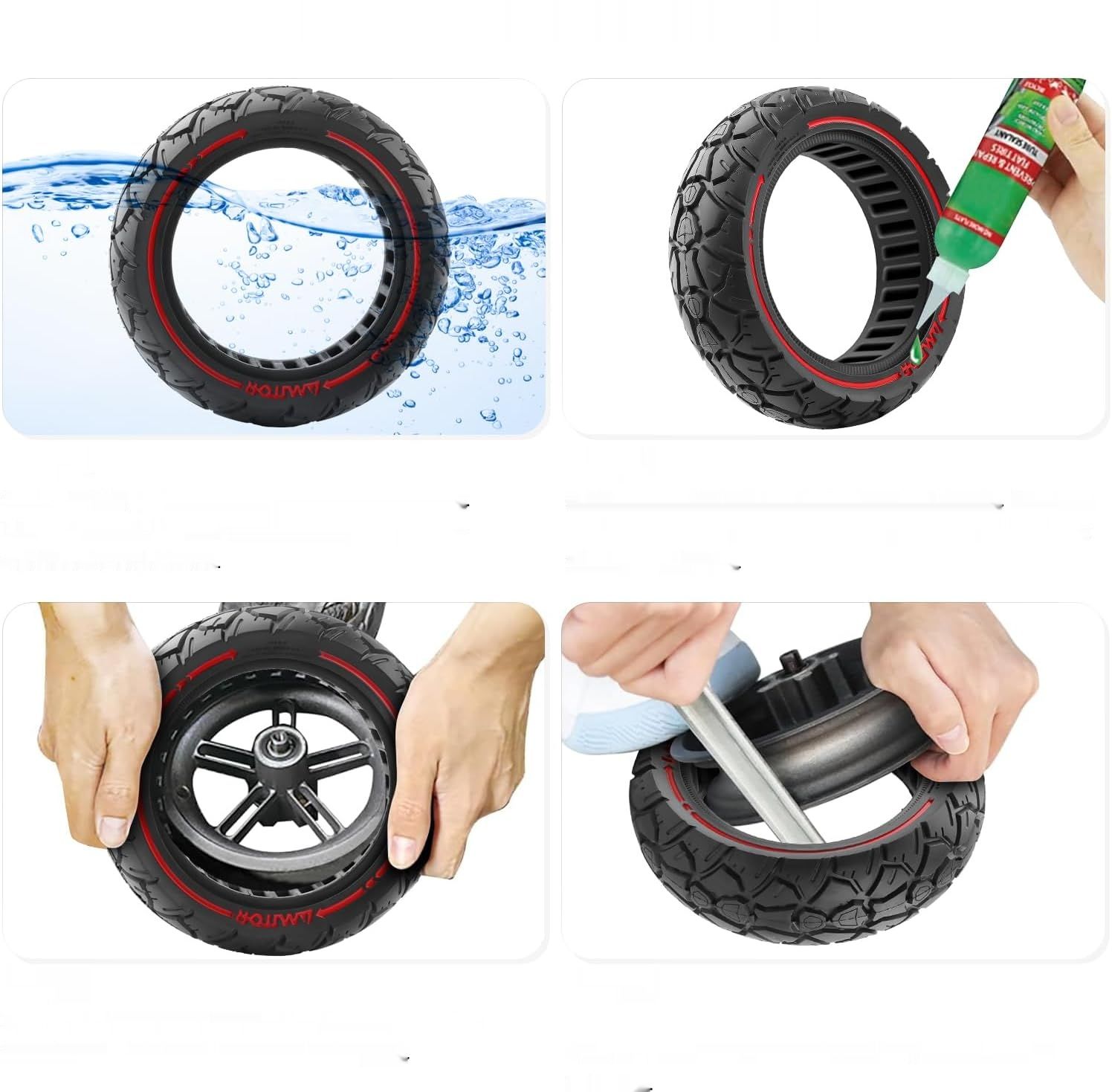 Opona pełna 10x3 do KUGOO M4 PRO – Amitor 80/65-6.5, 255x80 (Slot 53,5) – 1 szt.