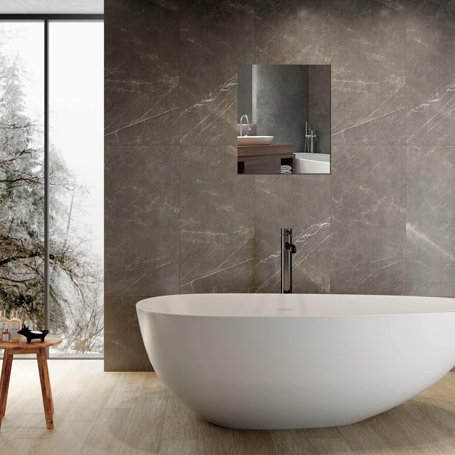 HD Lustro ścienne samoprzylepne 40 x 30 cm TSKDKIT